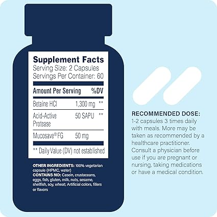 Betaine HCL 120 Capsules