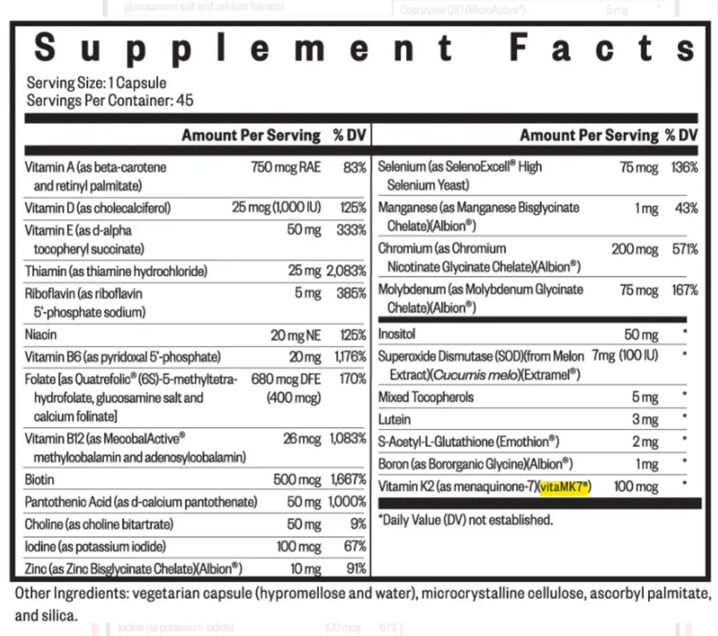 Multivitamin One MF 45 Capsules