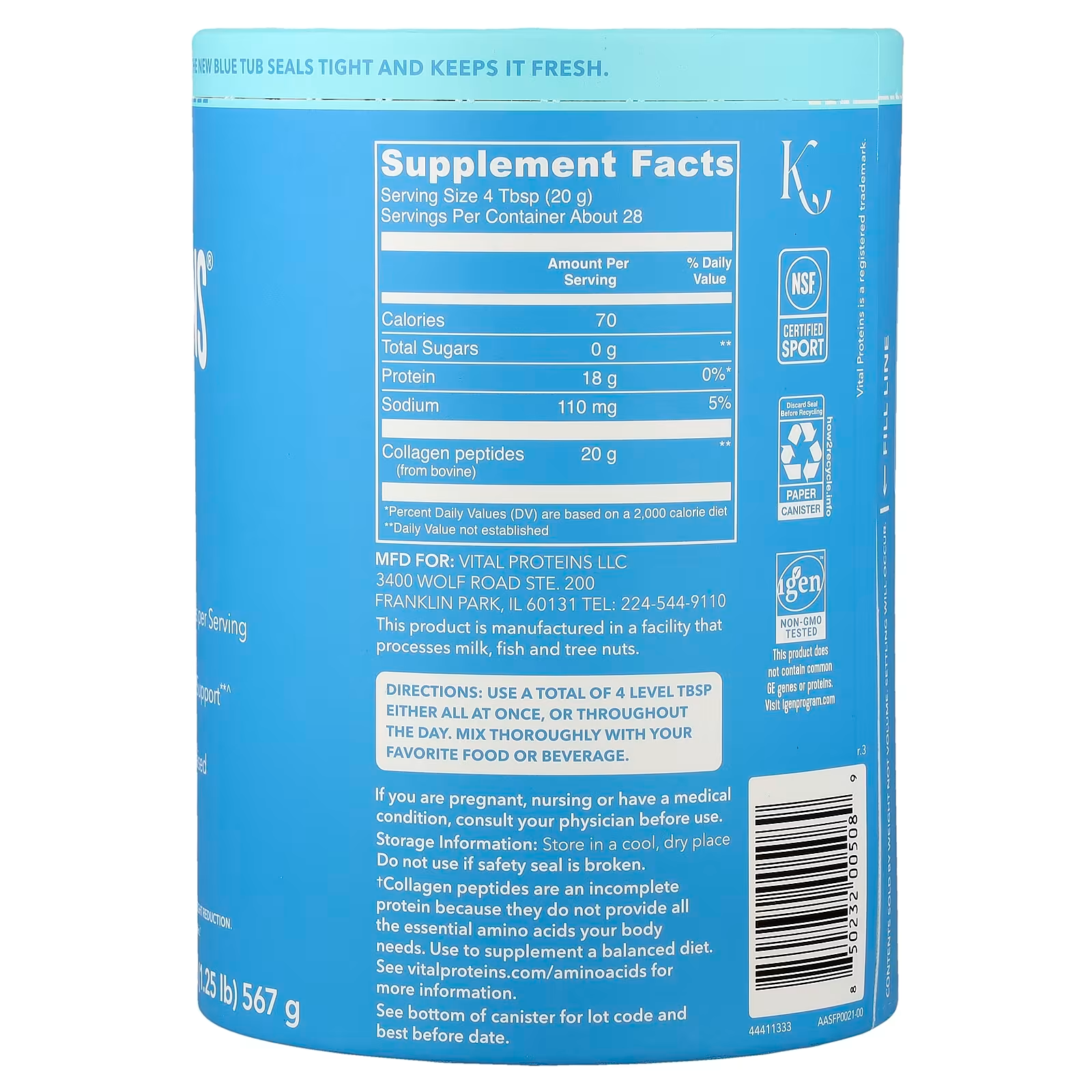 Collagen Peptides 28 Servings