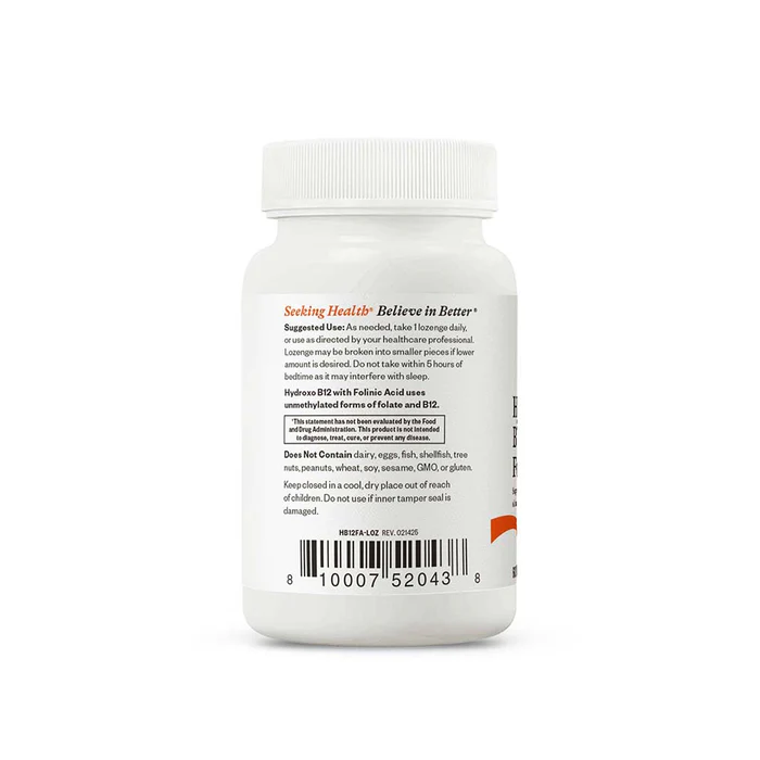 Hydroxo B12 with Folinic Acid 60 Lozenges